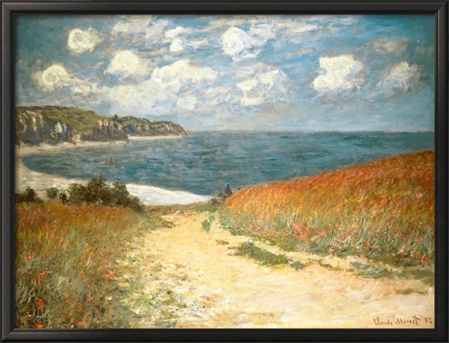 Path Through The Corn At Pourville, C.1882-Claude Monet Painting
